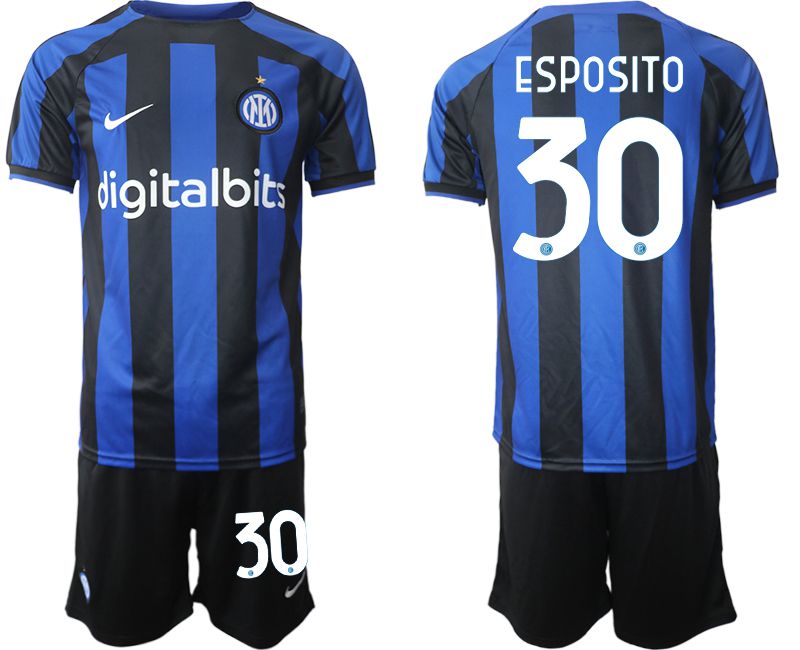 Cheap Men 2022-2023 Club Inter Milan home blue 30 Soccer Jersey